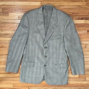 VALENTINO Wool Plaid Blazer